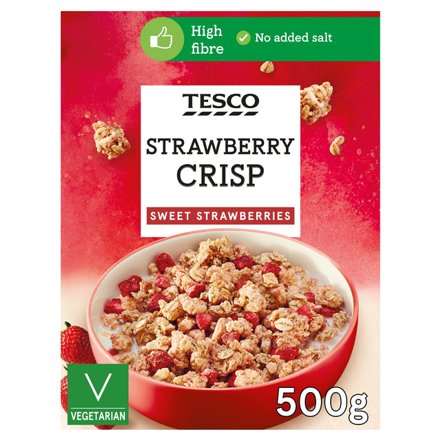 Tesco Strawberry Crisp Cereal 500 g