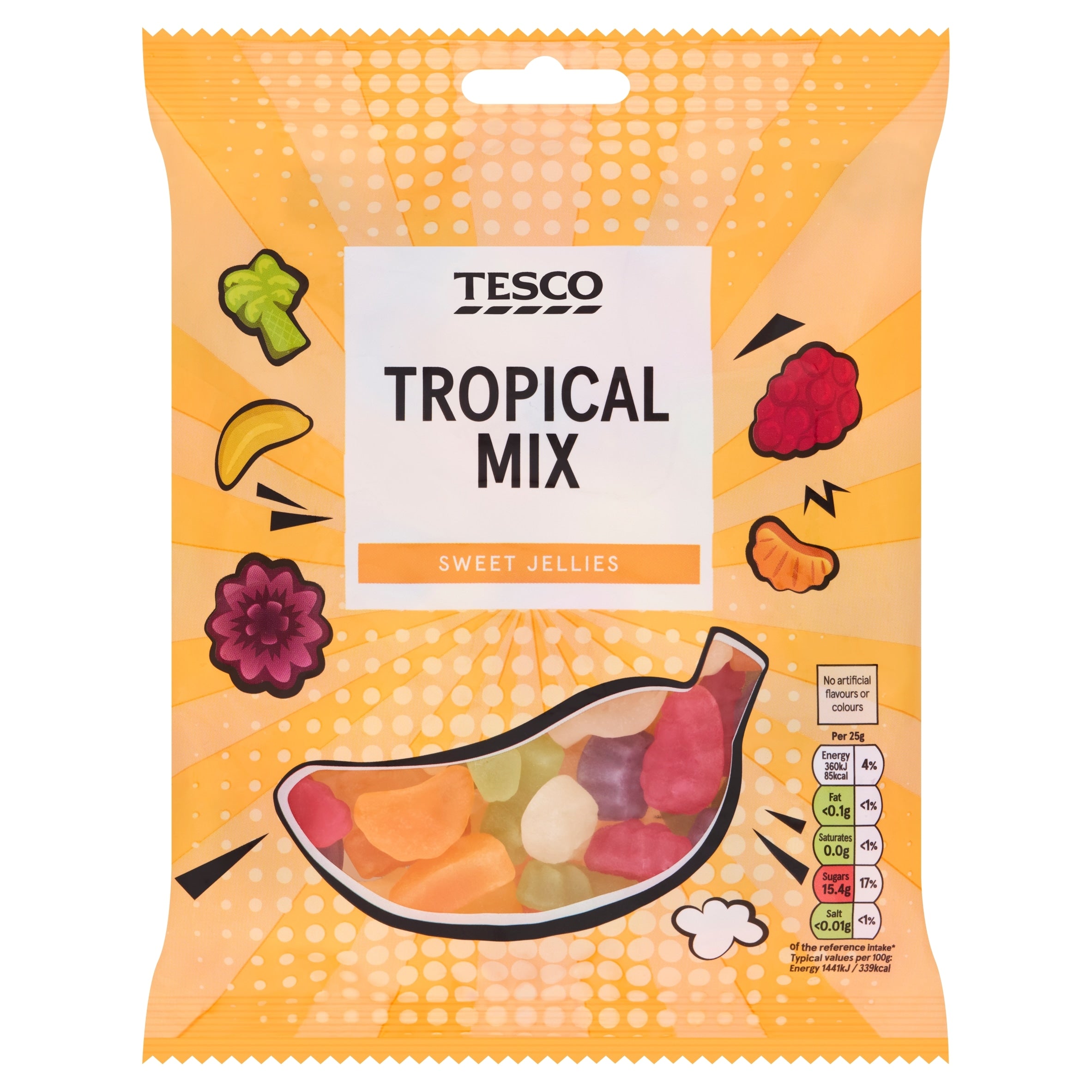 Tesco Tropical Mix Jelly Sweets 500 g