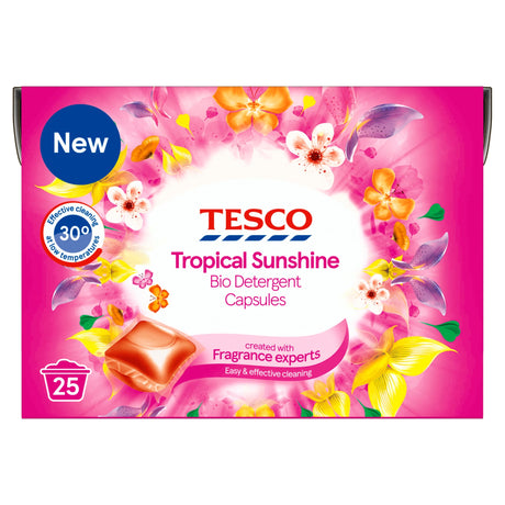 Tesco Tropical Sunshine Detergent Capsules 25 Washes 425 ml