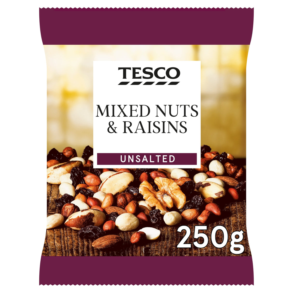 Tesco Unsalted Mixed Nuts & Raisins 250 g