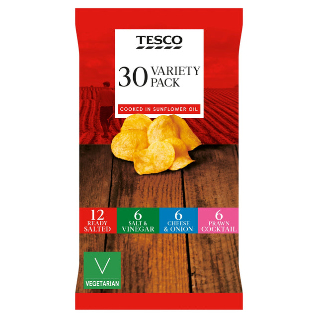 Tesco Variety Crisps 30 x 25 g
