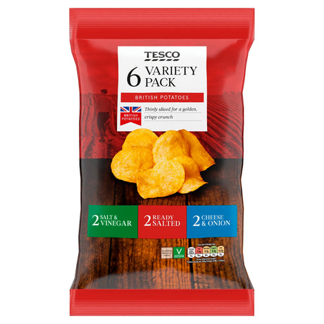 Tesco Variety Crisps 6 x 25 g
