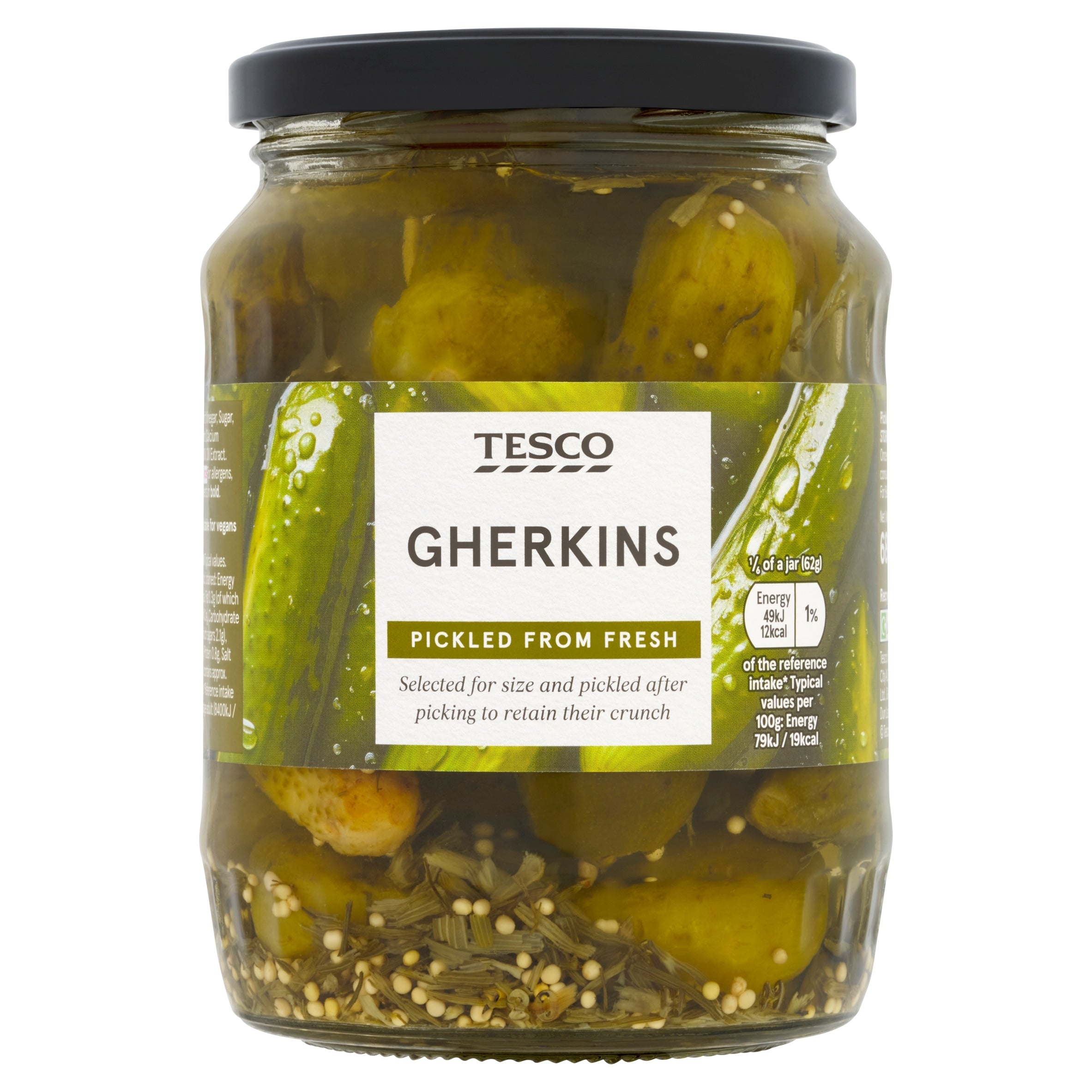 Tesco Whole Pickled Gherkins 680 g