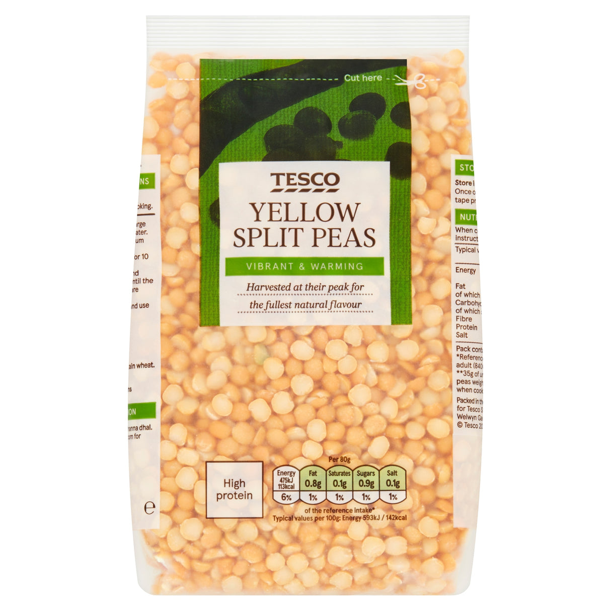 Tesco Yellow Split Peas 500 g