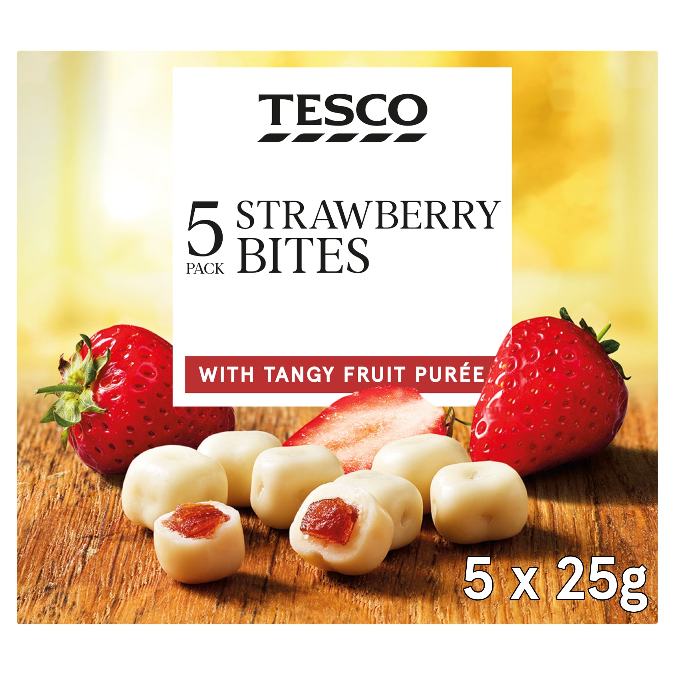 Tesco Yogurt Coated Strawberry Fruit Bites 125 g