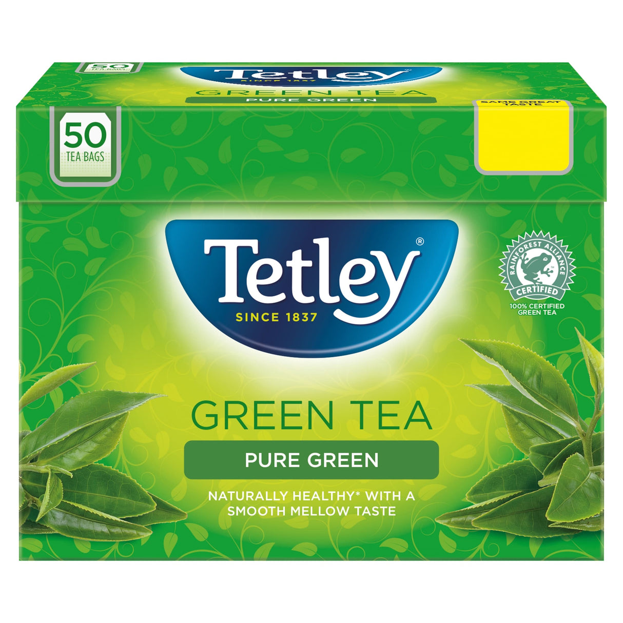 Tetley Pure Green Tea 50 Tea Bags 100 g