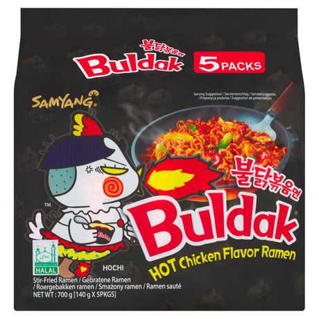 Buldak Samyang Hot Chicken Flavour Ramen 5 x 140 g