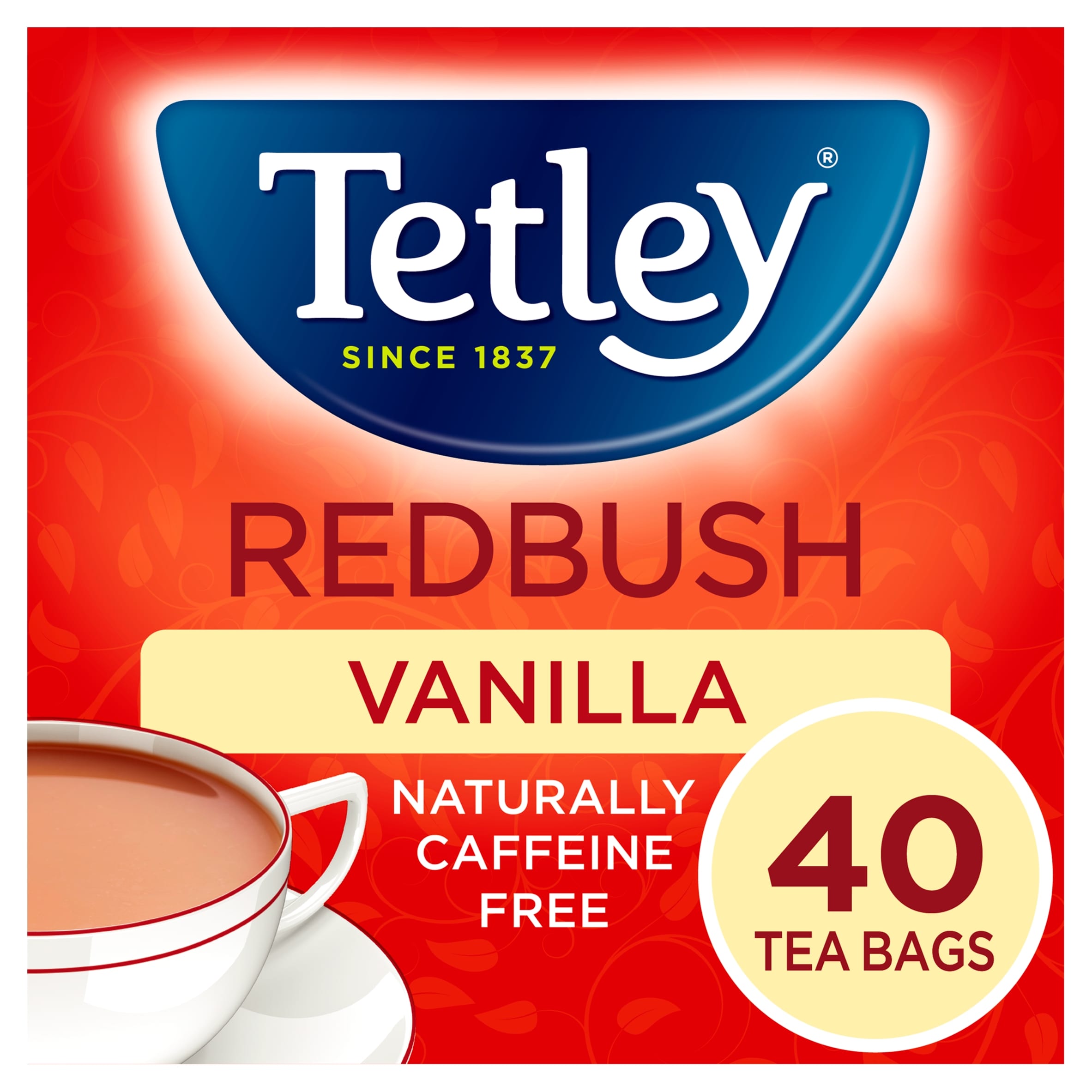Tetley Redbush Vanilla Tea Bags 40 Pack 100 g