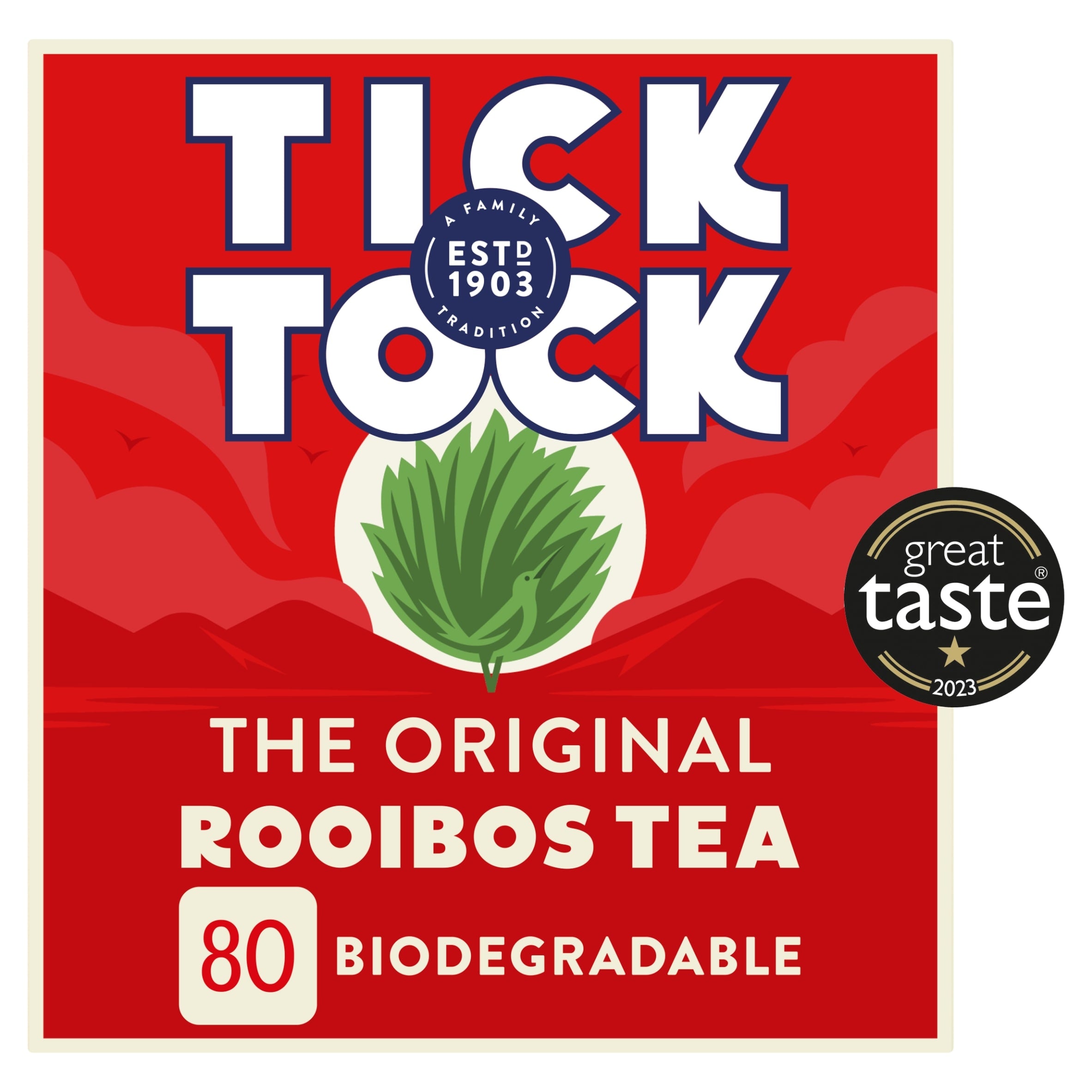 Tick Tock Rooibos Tea 80 Tea Bags 180 g