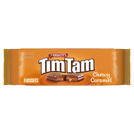 Tim Tam Chewy Caramel Chocolatey Biscuit Bars 9 Pieces 175 g