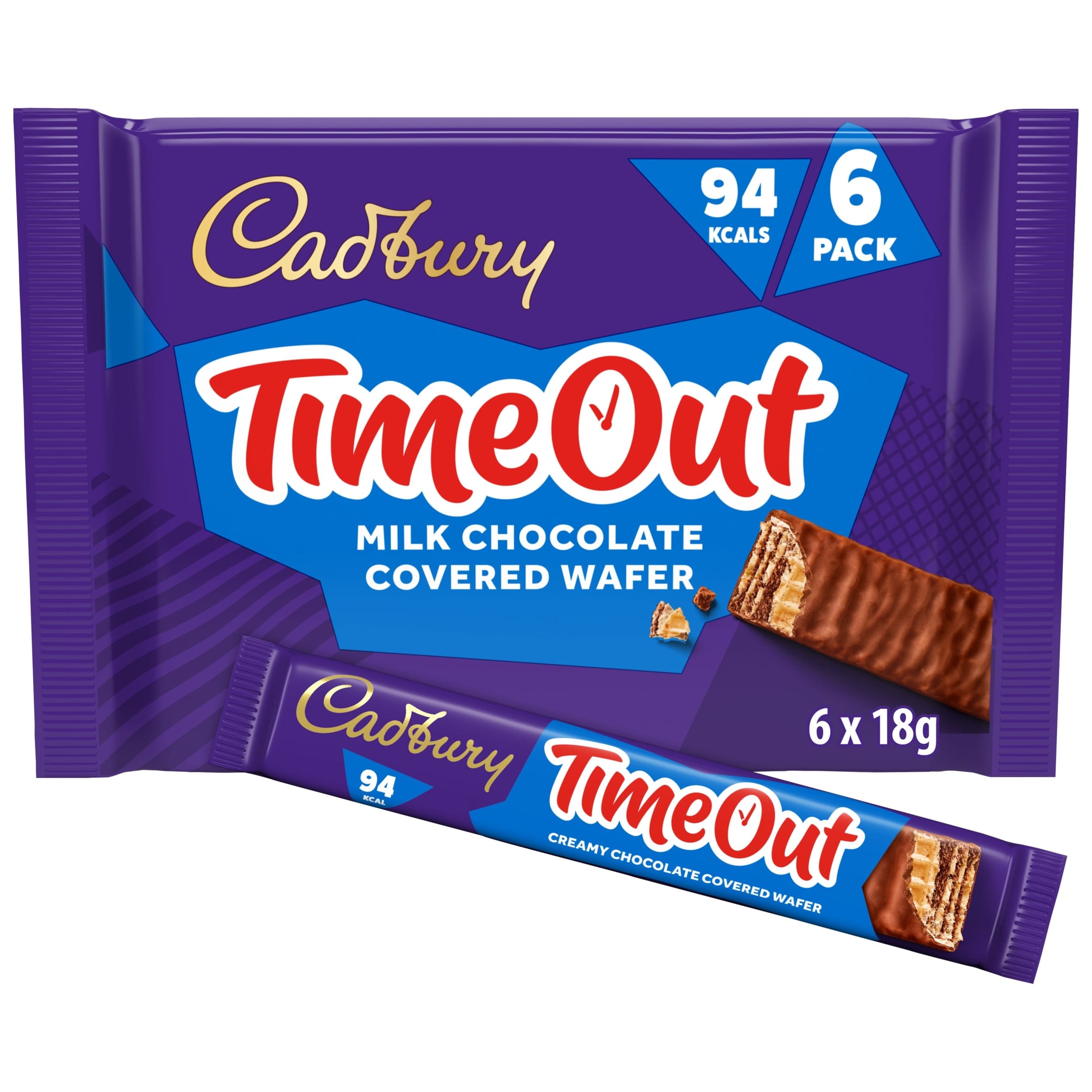 Time Out Wafer Chocolate Biscuit Bars 6 Pack 108 g