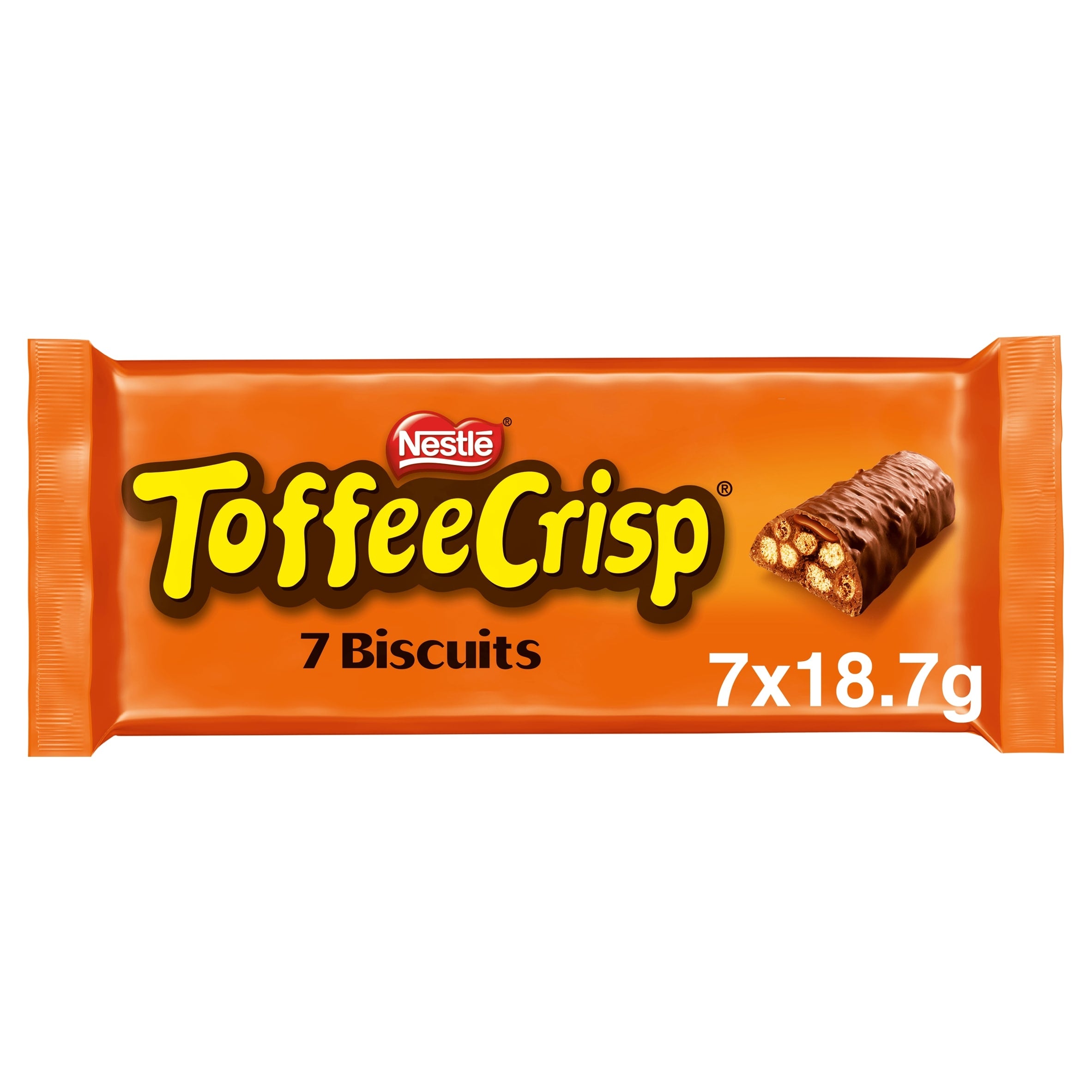 Toffee Crisp Milk Chocolate Biscuit Bars Multi-Pack 7 Pack