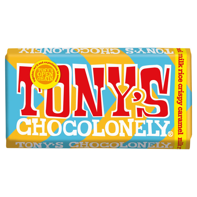 Tony's Chocolonely Milk Chocolate Rice Crisp Caramel 180 g