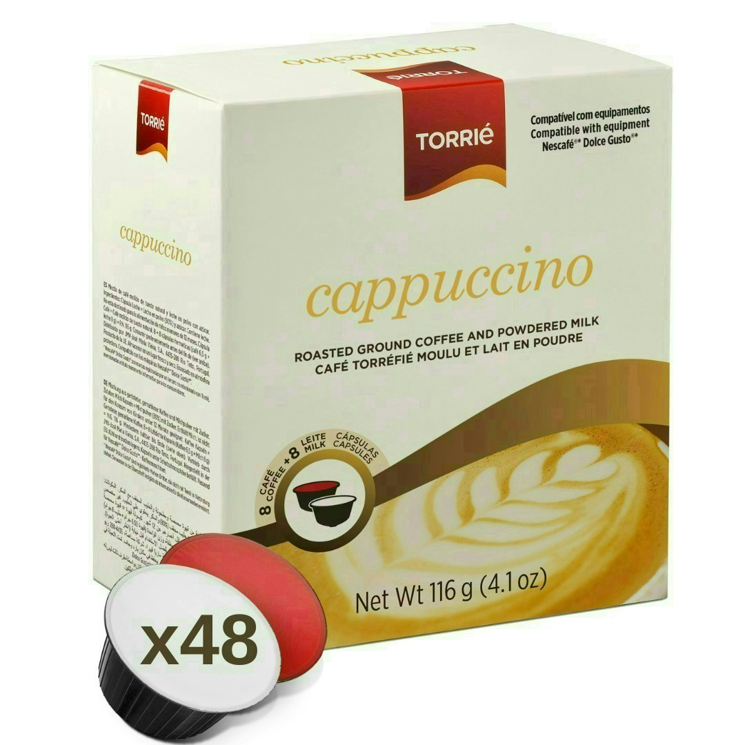 Torrie Cappuccino Dolce Gusto Compatible Milky Coffee Capsules 48 Pods