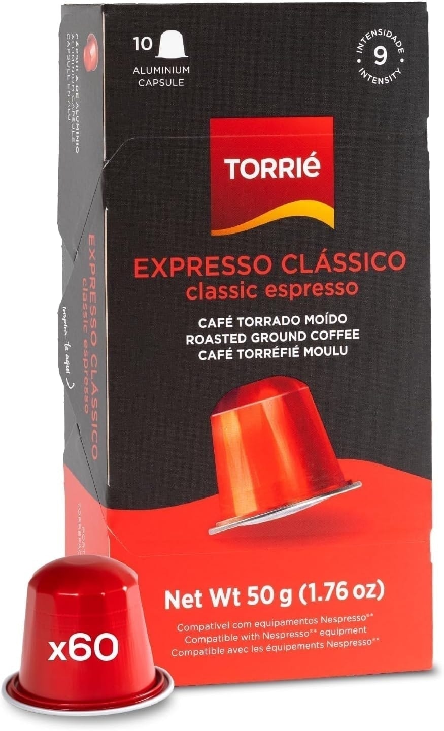 Torrie Classic Aluminium Nespresso Compatible Coffee Capsules 60 Pods