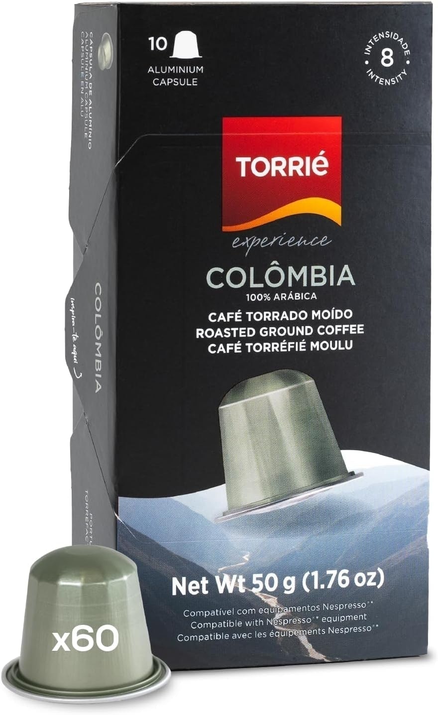 Torrie Colombia Aluminium Nespresso Compatible Coffee Capsules 60 Pods