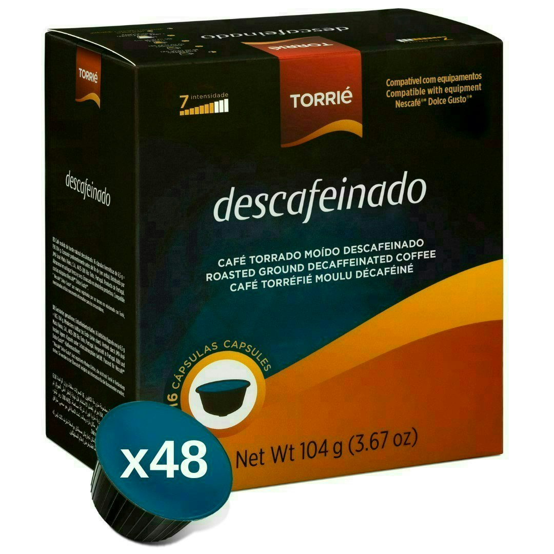 Torrie Decaf Dolce Gusto Compatible Decaffeinated Coffee Capsules 48 Pods