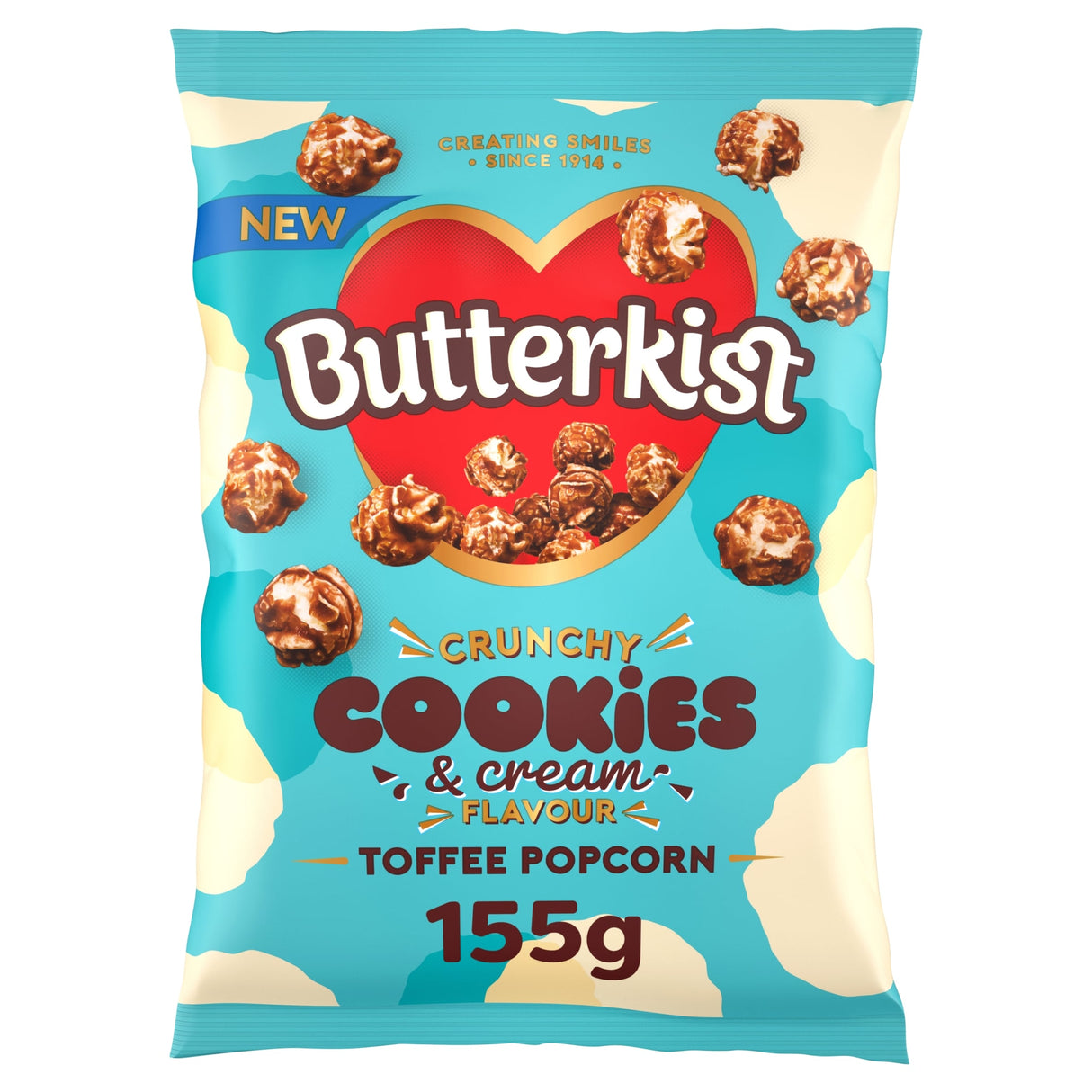 Butterkist Cookies & Cream Flavour Toffee Popcorn 155 g
