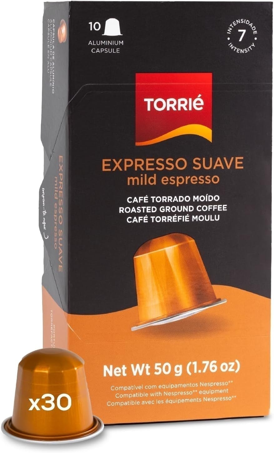 Torrie Mild Aluminium Nespresso Compatible Coffee Capsules 30 Pods