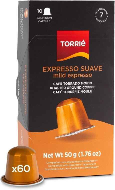 Torrie Mild Aluminium Nespresso Compatible Coffee Capsules 60 Pods