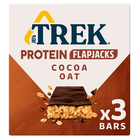 Trek Protein Flapjacks Cocoa Oat 3 Pack 150 g