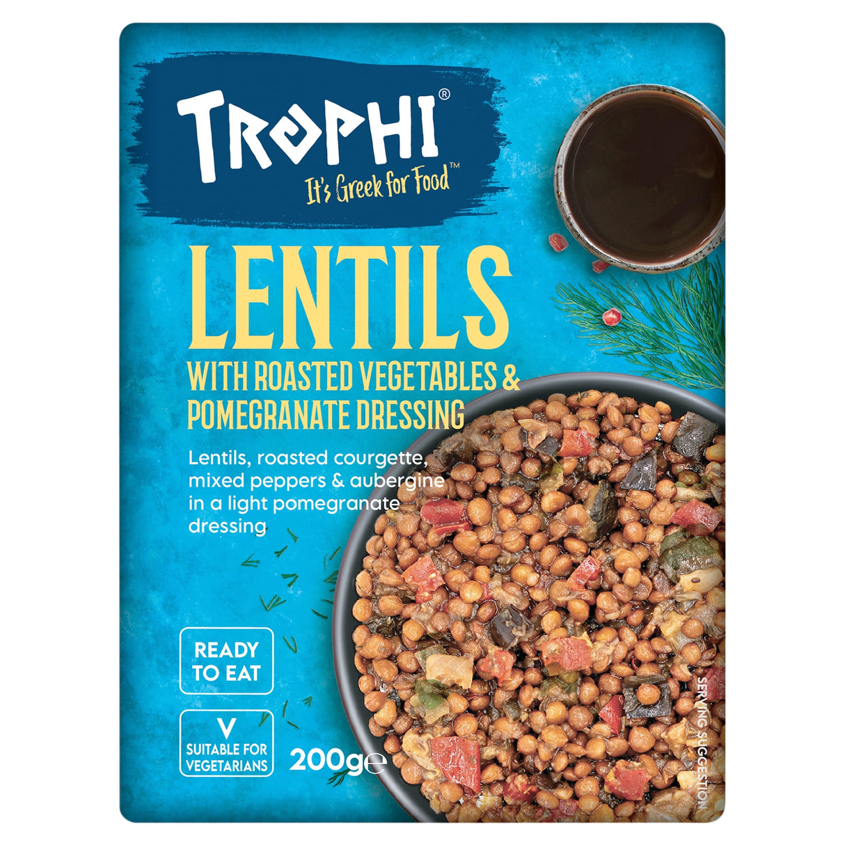 Trophi Lentils With Roasted Vegetables & Pomegranate Dressing 200 g