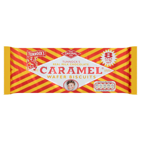 Tunnock's Milk Chocolate Caramel Wafer Biscuits Multi-Pack 240 g