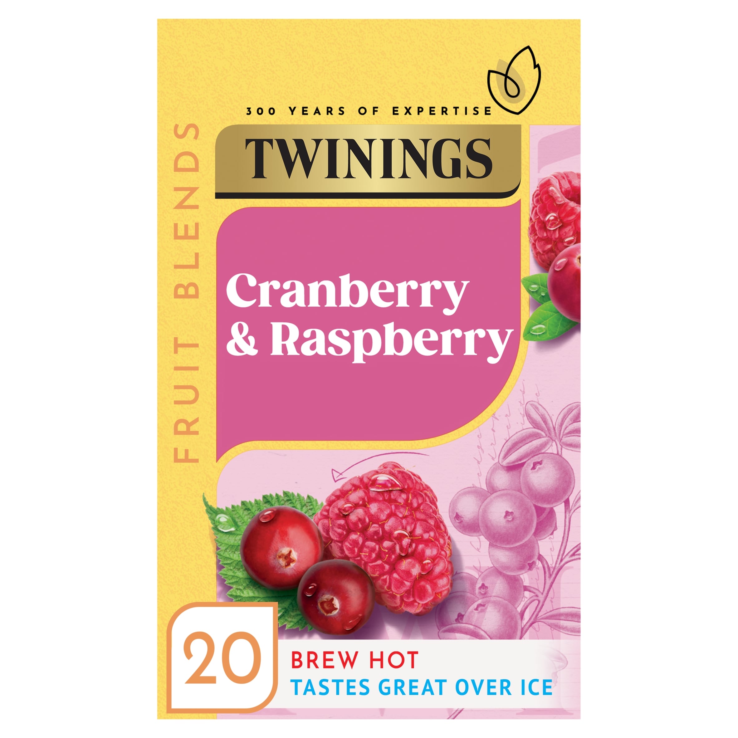 Twinings Cranberry & Raspberry Tea Bags 20 Pack 40 g