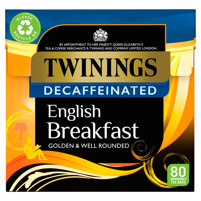 Twinings English Breakfast Decaffeinated 80 Tea Bags 218 g
