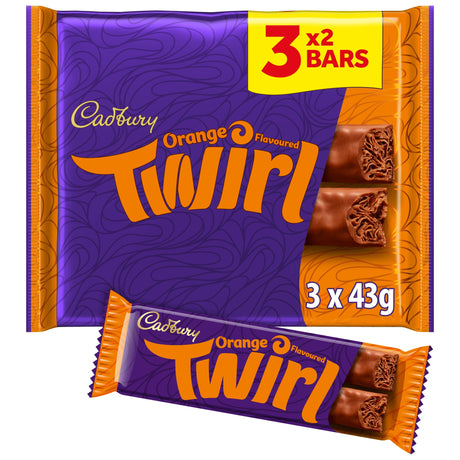 Twirl Orange Chocolate Bar 3 Pack Multi-Pack 3 x 43 g