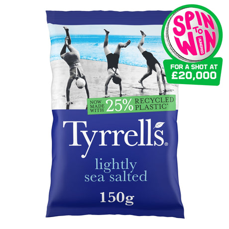 Tyrrells Lightly Sea Salted Sharing Crisps 150 g