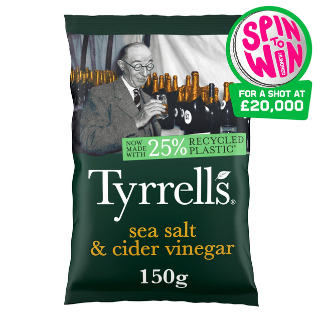 Tyrrells Sea Salt & Cider Vinegar Sharing Crisps 150 g