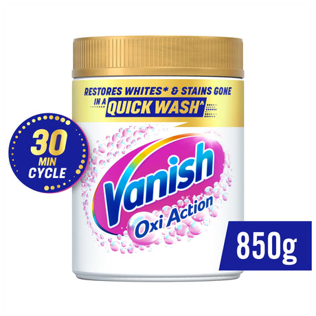 Vanish Gold Oxi Action Laundry Stain Remover Powder Whites 850 g