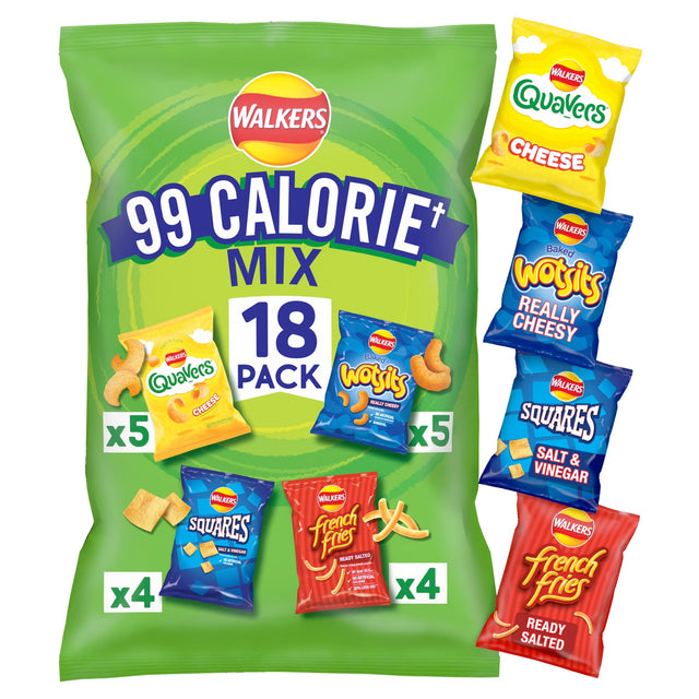 Walkers 99 Calorie Mix Multi-Pack Crisps 18 Pack