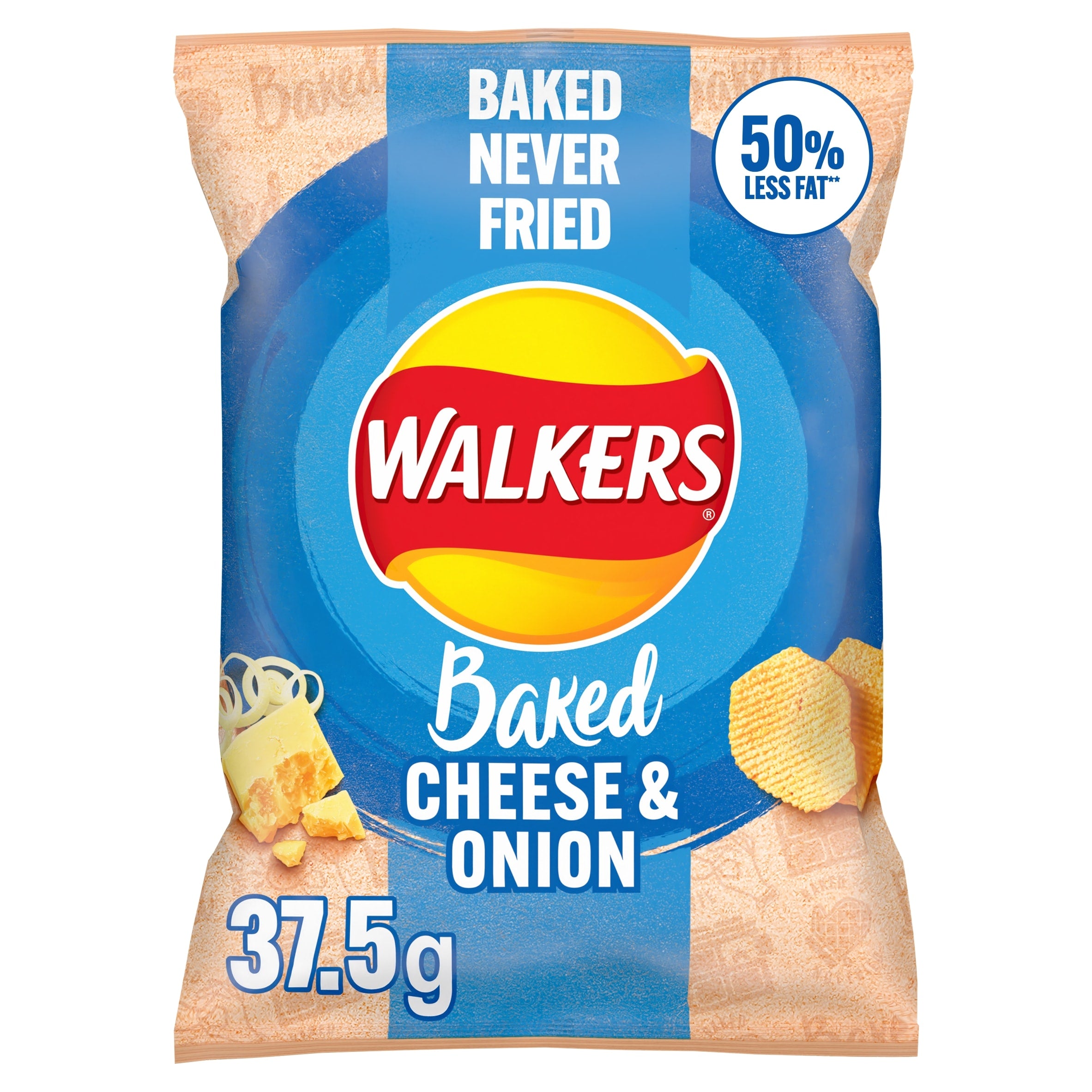 Walkers Baked Cheese & Onion Grab Bag Crisps 37.5 g