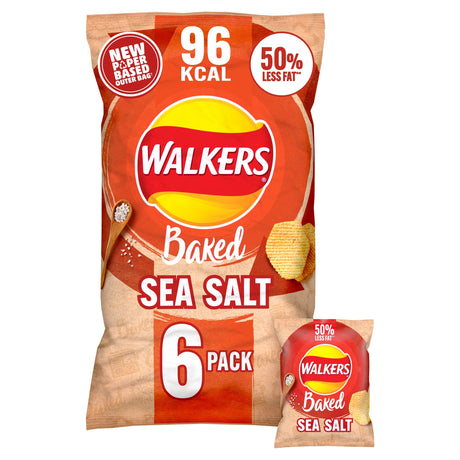 Walkers Baked Salted Multi-Pack Crisps 6 x 22 g
