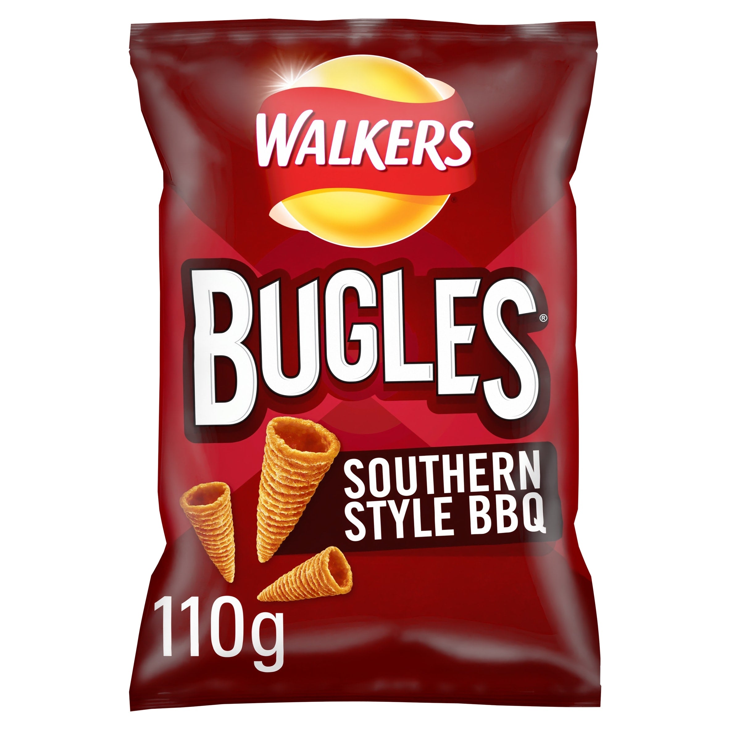 Walkers Bugles Southern Style BBQ Sharing Bag Crisps 110 g