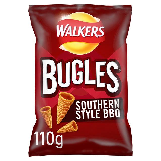 Walkers Bugles Southern Style BBQ Sharing Bag Crisps 110 g