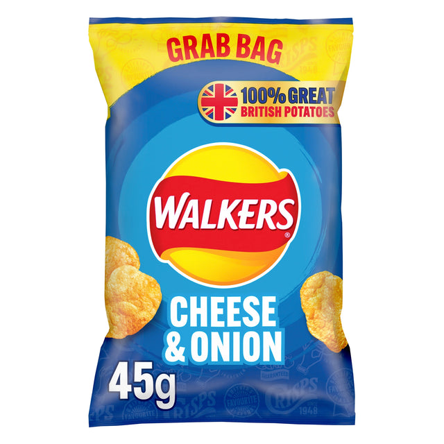 Walkers Cheese & Onion Grab Bag Crisps 45 g