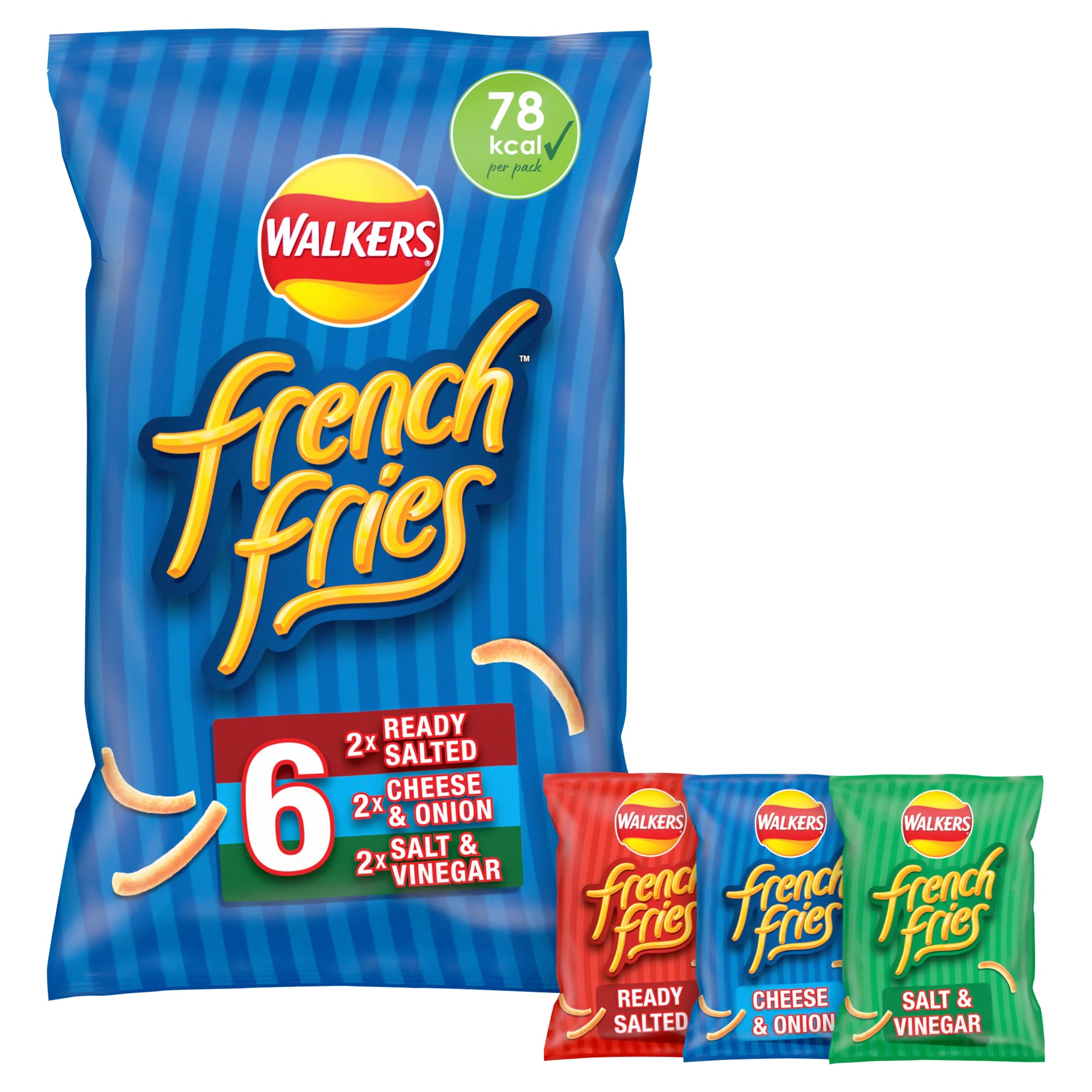 Walkers French Fries Variety Multi-Pack Crisps 6 x 18 g