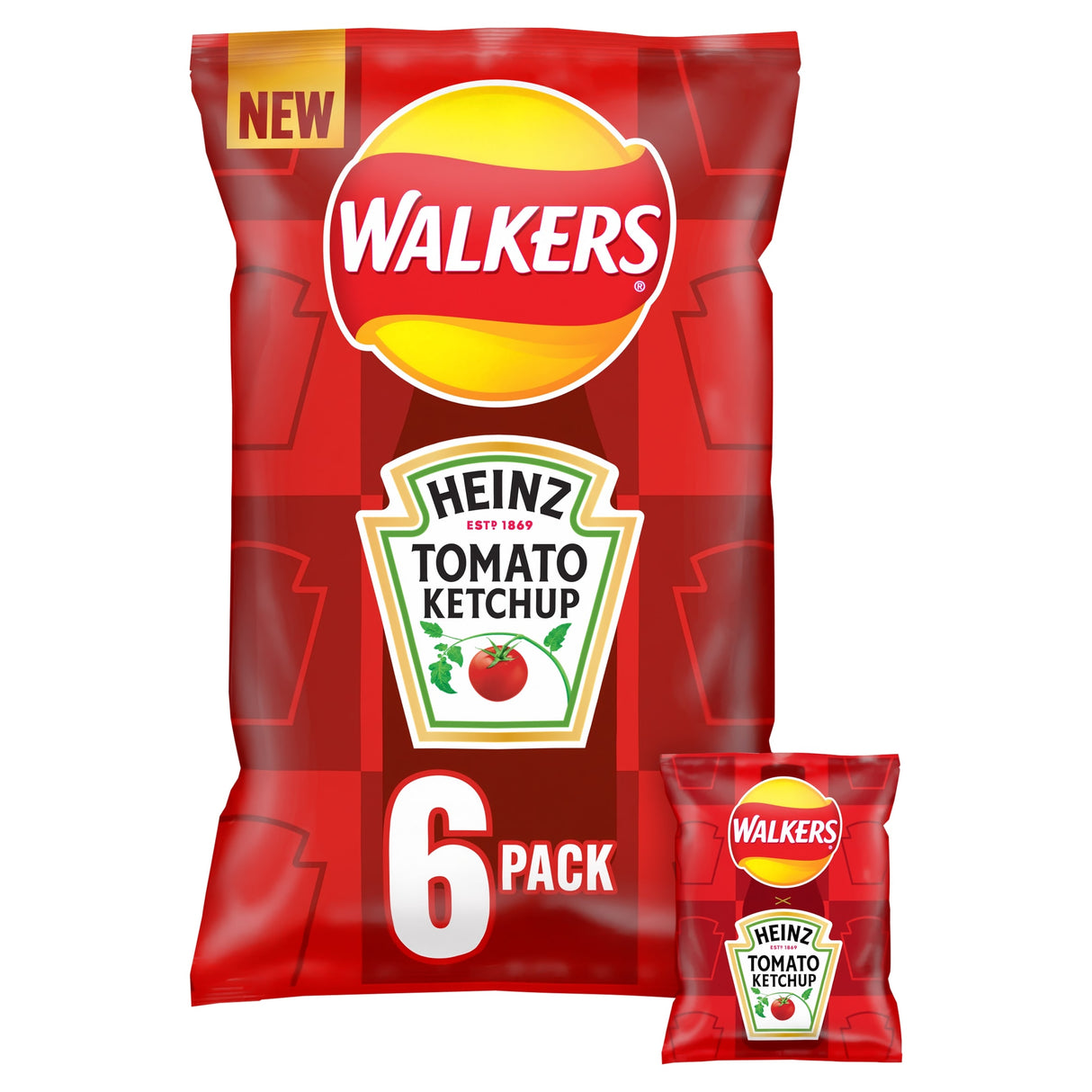 Walkers Heinz Tomato Ketchup Multi-Pack Crisps 6 x 25 g