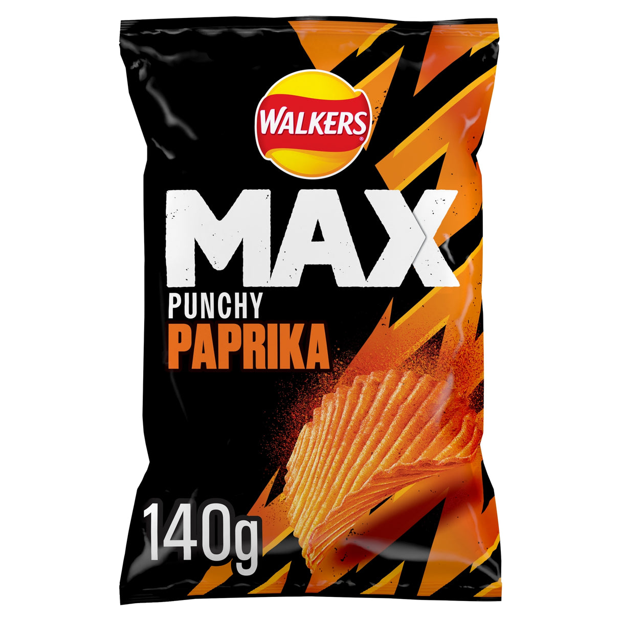 Walkers Max Punchy Paprika Crisps 140 g