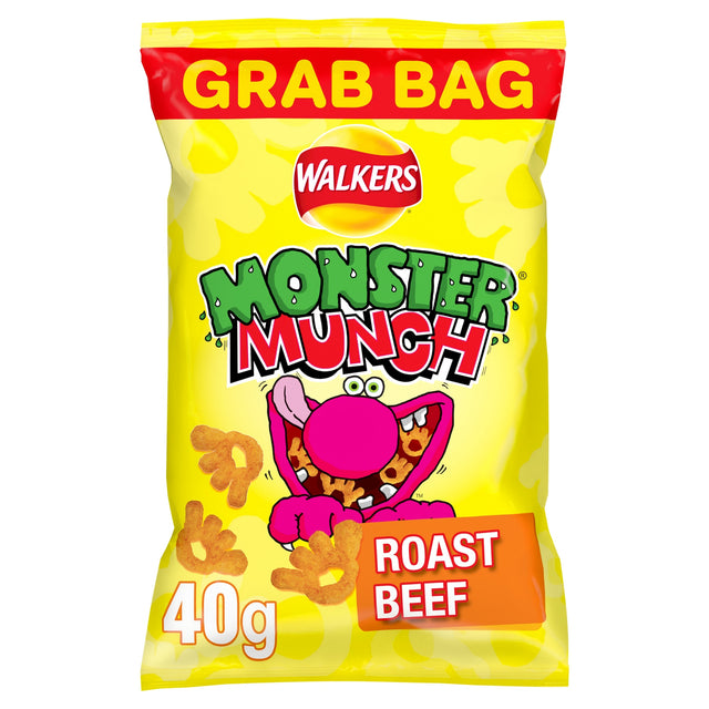Walkers Monster Munch Snacks Roast Beef 40 g