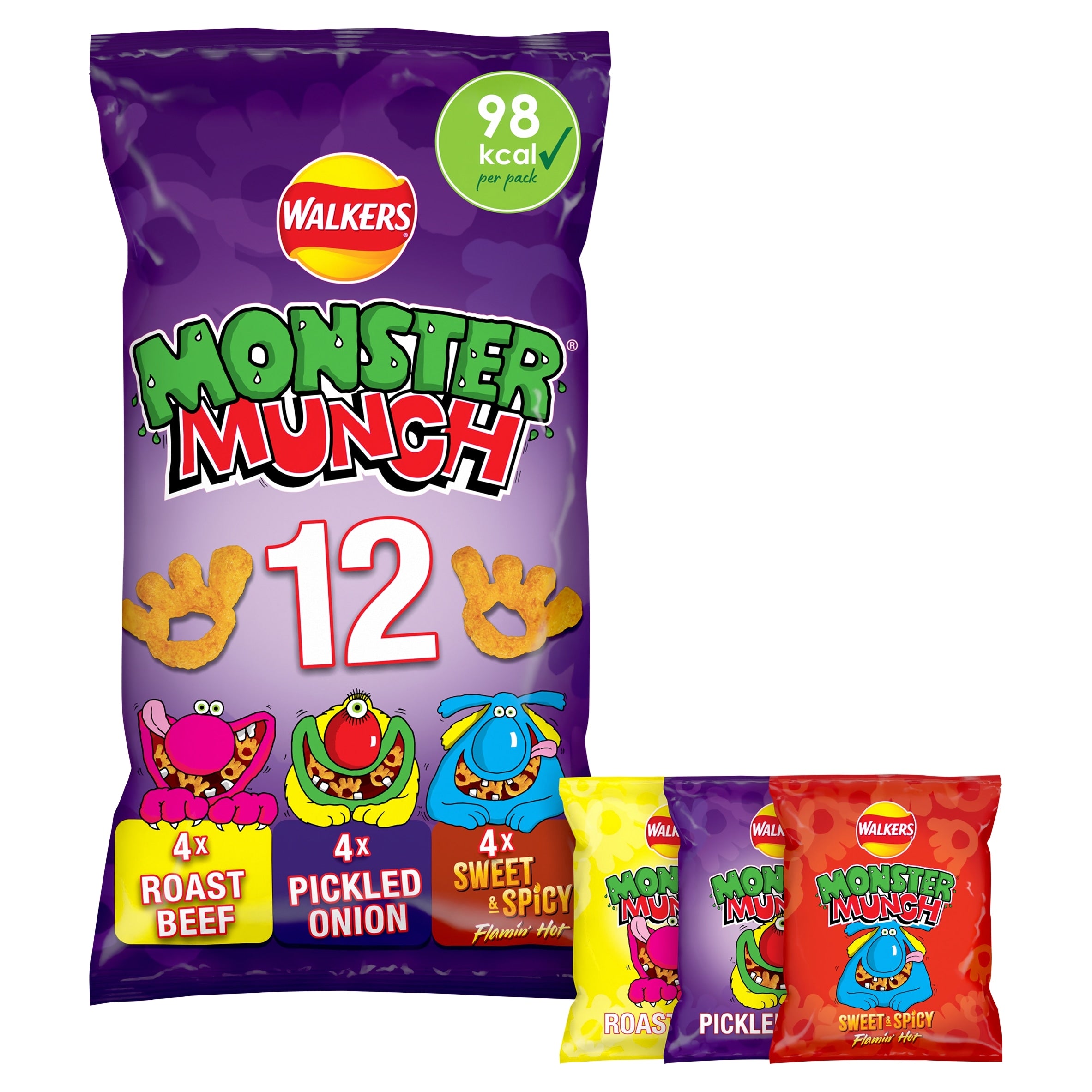 Walkers Monster Munch Variety Multi-Pack Crisps 12 x 20 g