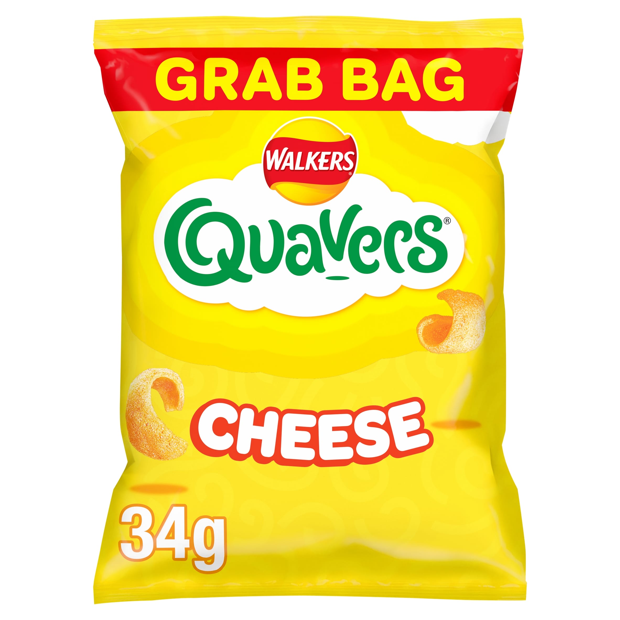 Walkers Quavers Cheese Grab Bag Crisps 34 g