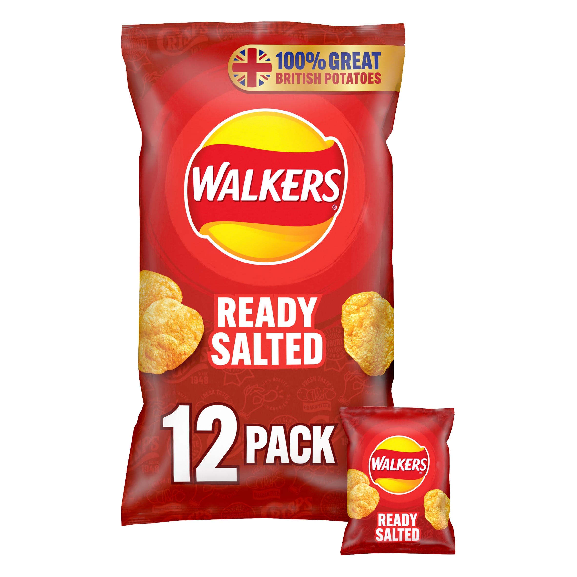Walkers Ready Salted Multi-Pack Crisps 12 x 25 g