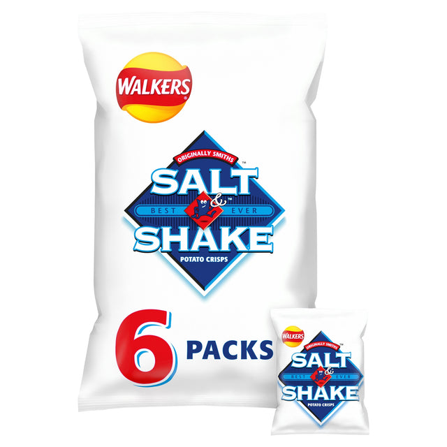 Walkers Salt & Shake Multi-Pack Crisps 6 x 24 g