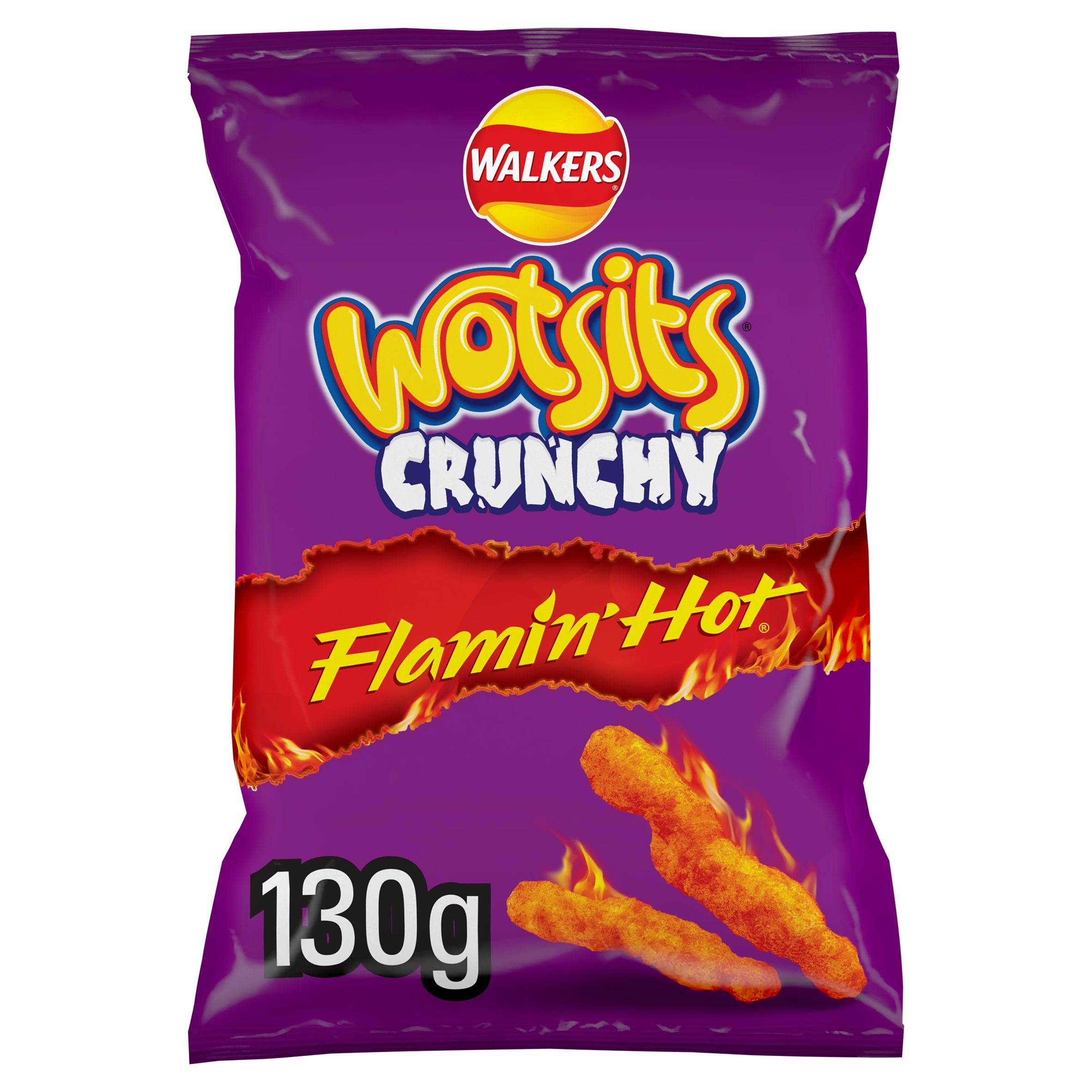 Walkers Wotsits Crunchy Extra Flamin' Hot Crisps 130 g