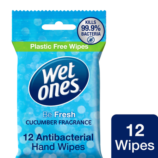 Wet Ones Be Fresh 12 Anti-Bacterial & Biodegradable Wipes