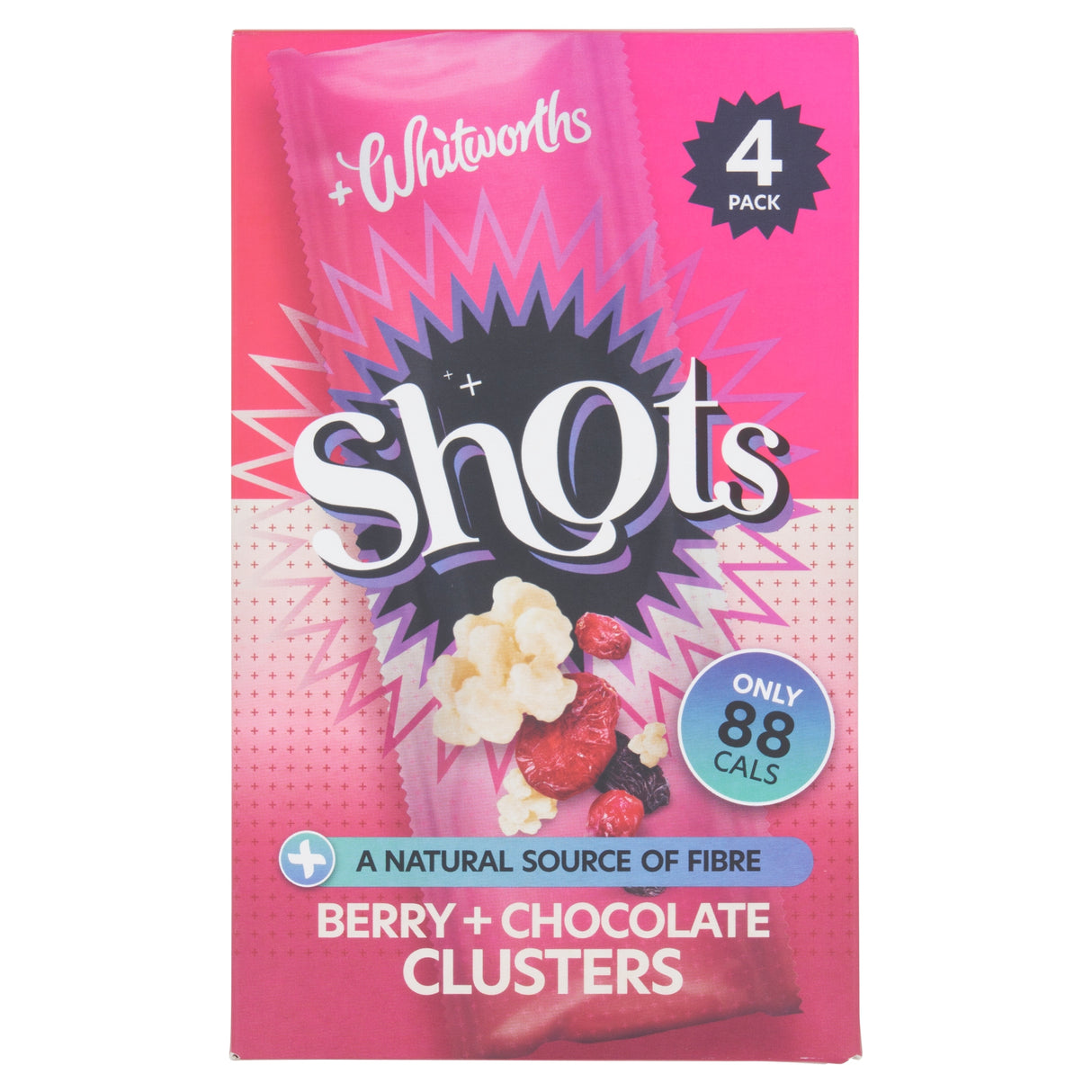 Whitworths Berry + Chocolate Clusters Shots 4 x 25 g